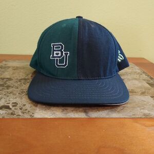 Vintage Baylor University Bears Mens Strapback California Headwear Colorblock ML